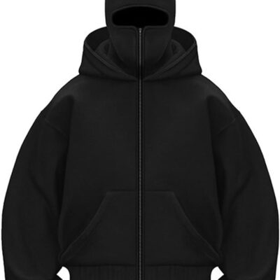 Jacket Zip Up Fashion Double Layer Hoodie Hip Hop Outerwear Jacket Y2K Clothing for Men and Women