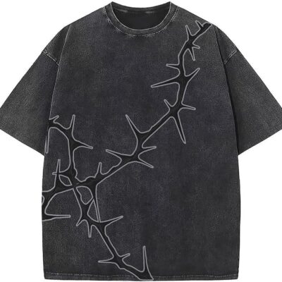 Y2K Graphic T-Shirts Vintage Oversized Tees Streetwear Casual Acid Washed Tops for Men Women