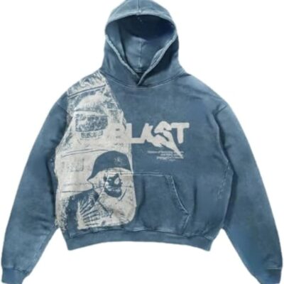 Retro Y2K Hoodie Gothic Casual Alphabet Blast Print Pattern Skull Fashion Hoodie Men Harajuku Men Clothing