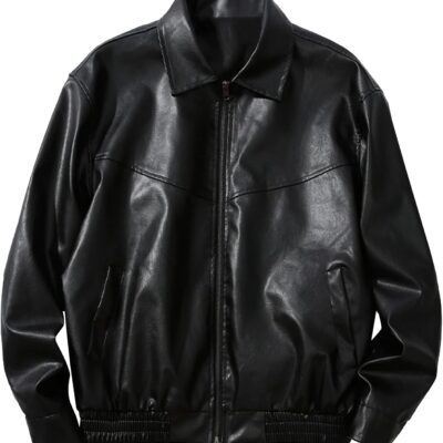 Men's Leather Jacket Male Fashion Moto Biker Jackets Autumn Faux PU Coat Hip Hop Leather Oversize Streetwear