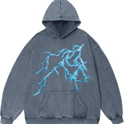 men Graphic Hoodies Oversized Washed Vintage Heavy Streetwear Sweatshirt Hooded Pullover