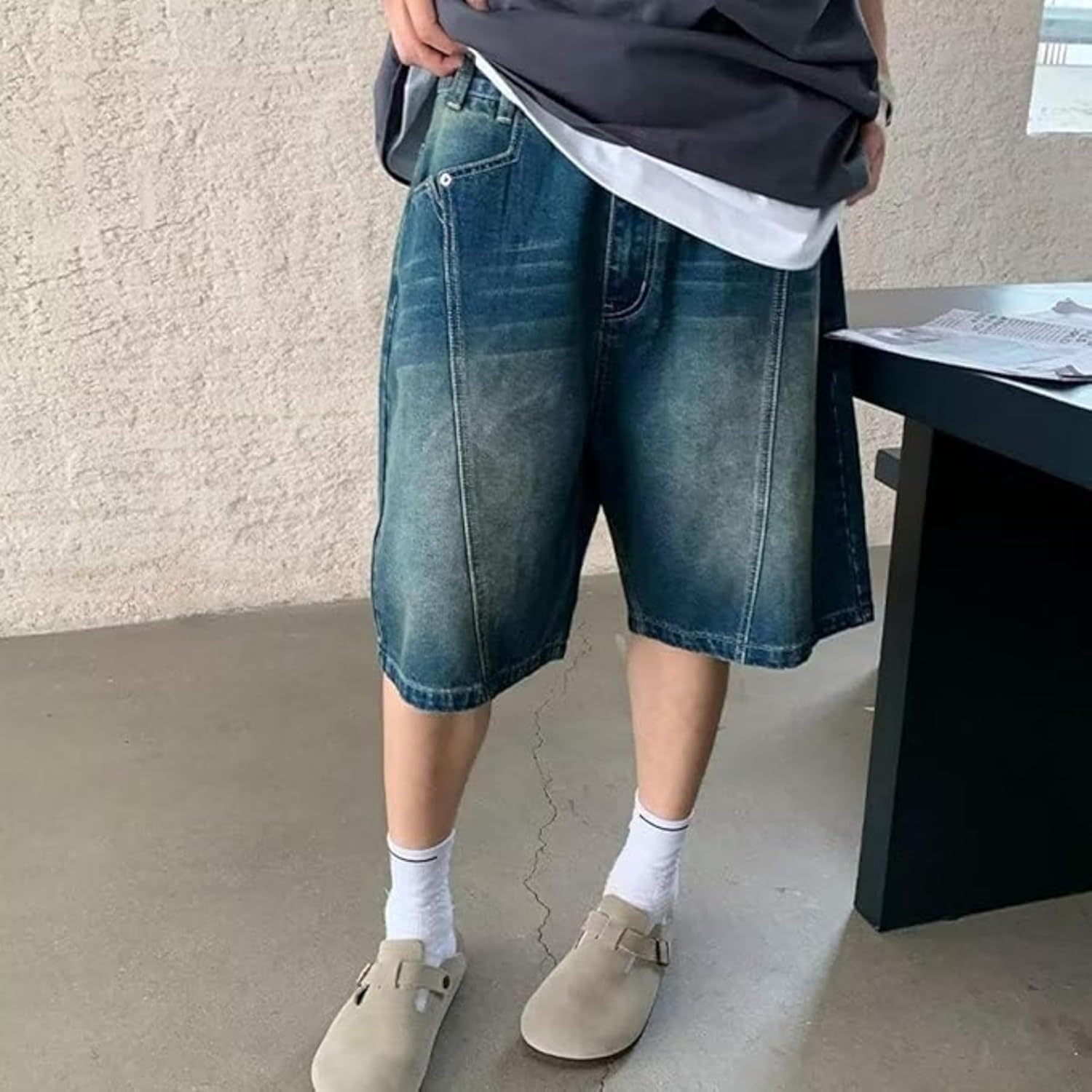 Jean Shorts Streetwear Y2K Baggy Oversized Baggy Jean Vintage Jorts - Image 2