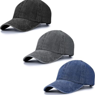Baseball Cap Unisex Vintage Washed Distressed Cap,Retro Adjustable Dad Hats,Baseball Hat for Men Women