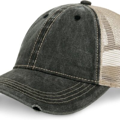 Everyday Premium Washed Trucker Hat Unstructured Distressed Pigment Dyed Cap Adjustable Outdoor Headwear