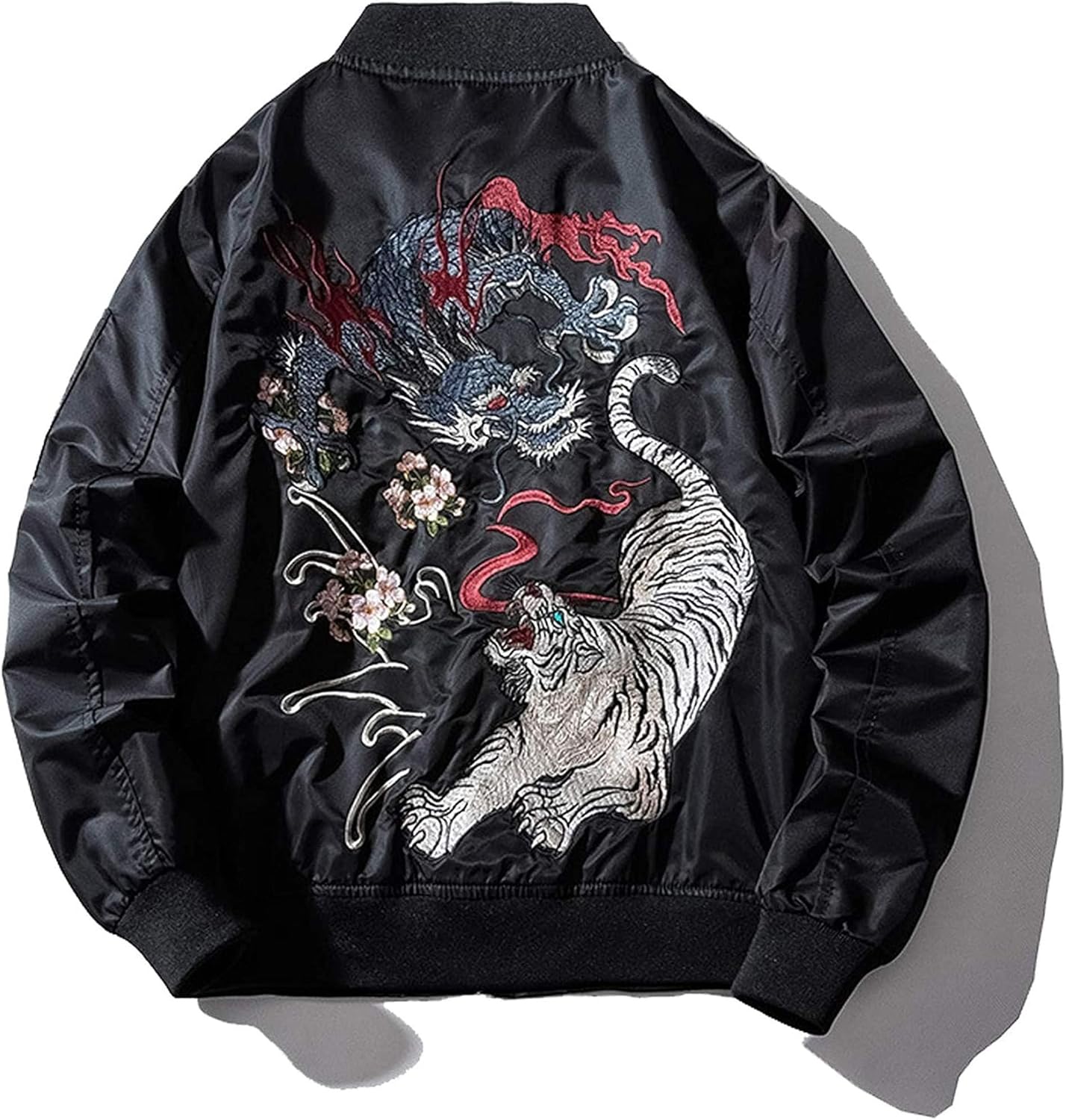 Japanese Dragon Tiger Hip Hop Clothing Men Bomber Jacket Oversized Street Windbreaker Flying Streetwear